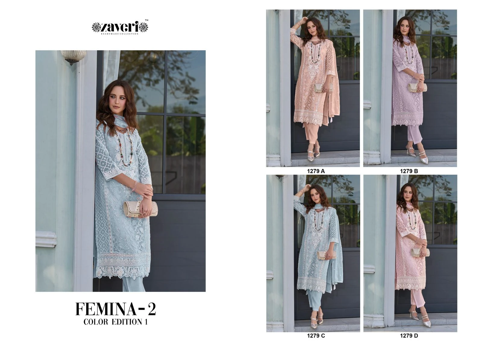 Zaveri Femina Vol 2 Color Edition Soft Organza Wholesale Fancy Readymade Salwar Suit Catalog — Wholesale Readymade Suit, MPA wholesale from Surat — view 6